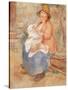 Maternity (Child at the Breast)-Pierre-Auguste Renoir-Stretched Canvas