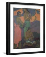Maternity, or Three Women on the Seashore, 1899-Paul Gauguin-Framed Giclee Print