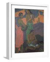 Maternity, or Three Women on the Seashore, 1899-Paul Gauguin-Framed Giclee Print