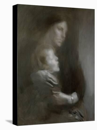 Maternity (Suffering) (Oil on Canvas)-Eugene Carriere-Stretched Canvas