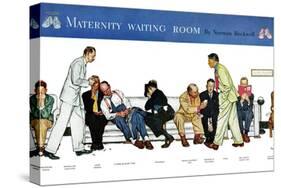 "Maternity Waiting Room", July 13,1946-Norman Rockwell-Stretched Canvas