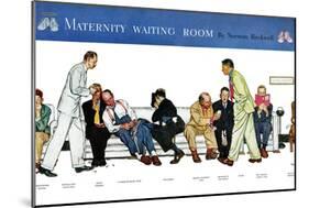 "Maternity Waiting Room", July 13,1946-Norman Rockwell-Mounted Giclee Print