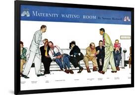 "Maternity Waiting Room", July 13,1946-Norman Rockwell-Framed Giclee Print