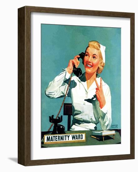 "Maternity Ward," December 14, 1940-John Hyde Phillips-Framed Giclee Print