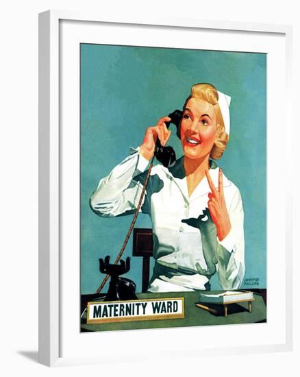 "Maternity Ward," December 14, 1940-John Hyde Phillips-Framed Giclee Print