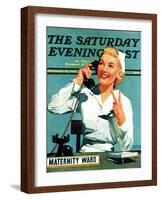 "Maternity Ward," Saturday Evening Post Cover, December 14, 1940-John Hyde Phillips-Framed Giclee Print