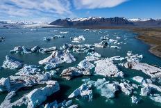 Icebergs flowing into the ocean, Iceland-Mateusz Piesiak-Photographic Print