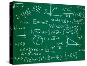 Math Formulas on School Blackboard Education-PicsFive-Stretched Canvas