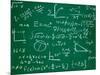 Math Formulas on School Blackboard Education-PicsFive-Mounted Art Print