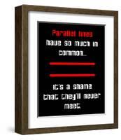 Math Joke - Black and Red-Color Me Happy-Framed Art Print