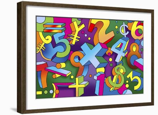 Math Mural-Howie Green-Framed Giclee Print