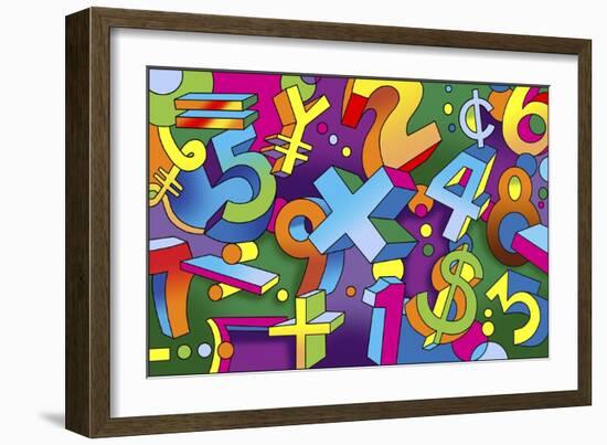 Math Mural-Howie Green-Framed Giclee Print