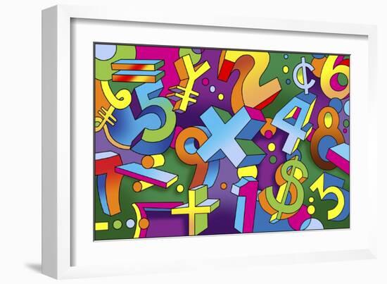 Math Mural-Howie Green-Framed Giclee Print