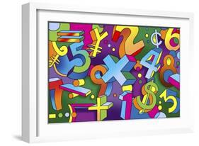 Math Mural-Howie Green-Framed Giclee Print