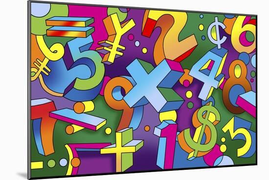 Math Mural-Howie Green-Mounted Giclee Print