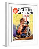 "Math Problems," Country Gentleman Cover, September 1, 1936-Henry Hintermeister-Framed Giclee Print