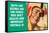 Math Science For People Who Don't Appreciate Football Funny Poster-Ephemera-Framed Stretched Canvas