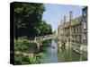 Mathematical Bridge and Punts, Queens College, Cambridge, England-Nigel Francis-Stretched Canvas