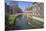 Mathematical Bridge, Connecting Two Parts of Queens College, with Punters on the River Beneath-Charlie Harding-Mounted Photographic Print