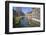 Mathematical Bridge, Connecting Two Parts of Queens College, with Punters on the River Beneath-Charlie Harding-Framed Photographic Print