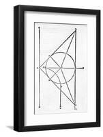 Mathematical Diagram by Niccolo Tartaglia-Middle Temple Library-Framed Photographic Print