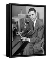 Mathematician and Computer Scientist Claude Shannon-Alfred Eisenstaedt-Framed Stretched Canvas