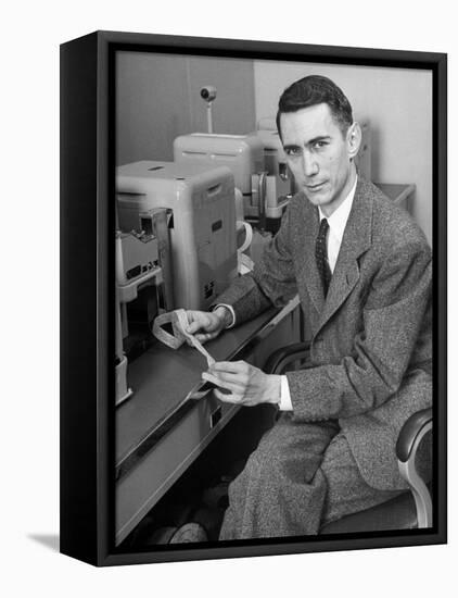 Mathematician and Computer Scientist Claude Shannon-Alfred Eisenstaedt-Framed Stretched Canvas