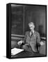 Mathematician Oswald Veblen Sitting in Classroom at the Institute for Advanced Study-Alfred Eisenstaedt-Framed Stretched Canvas