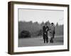 Mathematicians Albert Einstein and Kurt Godel Taking a Walk-Leonard Mccombe-Framed Premium Photographic Print