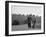 Mathematicians Albert Einstein and Kurt Godel Taking a Walk-Leonard Mccombe-Framed Premium Photographic Print