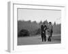 Mathematicians Albert Einstein and Kurt Godel Taking a Walk-Leonard Mccombe-Framed Premium Photographic Print