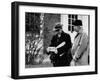 Mathematicians Albert Einstein and Kurt Godel Taking a Walk-null-Framed Premium Photographic Print