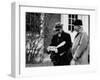 Mathematicians Albert Einstein and Kurt Godel Taking a Walk-null-Framed Premium Photographic Print