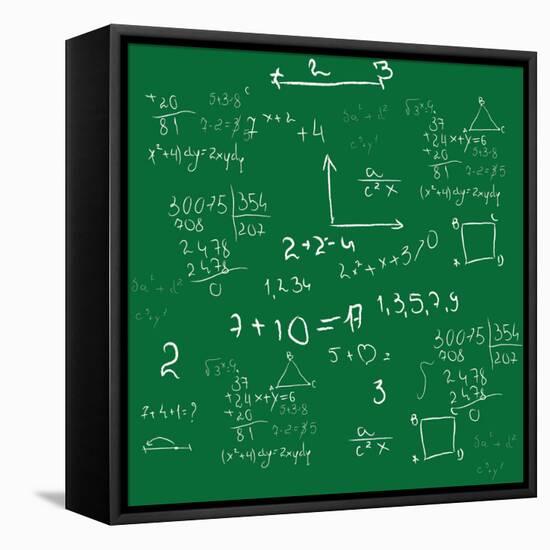 Mathematics Background Vector-Yaroslavna-Framed Stretched Canvas