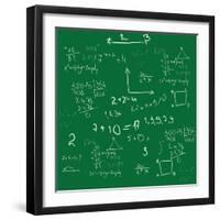 Mathematics Background Vector-Yaroslavna-Framed Art Print