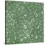 Mathematics Formulas Abstract Background (On Green Chalkboard)-pashabo-Stretched Canvas