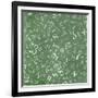 Mathematics Formulas Abstract Background (On Green Chalkboard)-pashabo-Framed Art Print