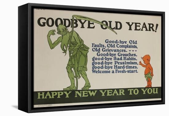 Mather Work Incentive Poster, Goodbye Old Year-null-Framed Stretched Canvas