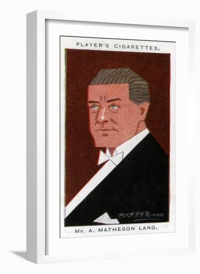 Matheson Lang, Canadian Actor-Manager and Dramatist, 1926-Alick PF Ritchie-Framed Giclee Print