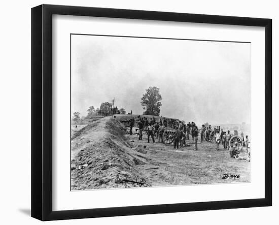Mathew B. Brady W/Civil War Battery-null-Framed Photographic Print
