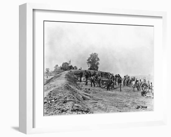 Mathew B. Brady W/Civil War Battery-null-Framed Photographic Print