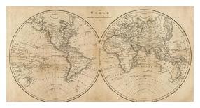 World Map-Mathew Carey-Art Print