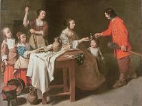 Peasants in a Tavern, 1640S-Mathieu Le Nain-Stretched Canvas