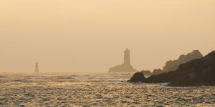 Toute La Force De La Nature Lors Du Passage De La Tempête Ruzica Au Phare De La Jument-Mathieu Rivrin-Photographic Print