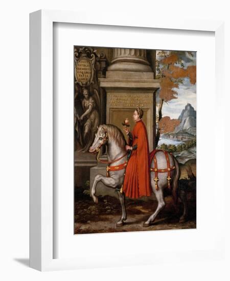 Mathild of Canossa on Horseback-Orazio Farinati-Framed Giclee Print