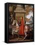 Mathild of Canossa on Horseback-Orazio Farinati-Framed Stretched Canvas