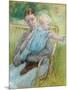 Mathilde Holding a Baby Who Reaches Out to the Right, C.1889-Mary Cassatt-Mounted Giclee Print