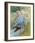 Mathilde Portant Son Bebe (Mathilde Holding Baby) - Pastel on Paper (72,7X60,4 Cm), by Mary Cassatt-Mary Stevenson Cassatt-Framed Giclee Print