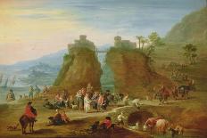 Market on the Banks of a River-Mathys Schoevaerdts-Giclee Print
