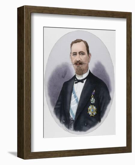 Matias Lopez Lopez (1825-1891). by Arturo Carretero (1852-1903). Coloured-Arturo Carretero y Sánchez-Framed Giclee Print